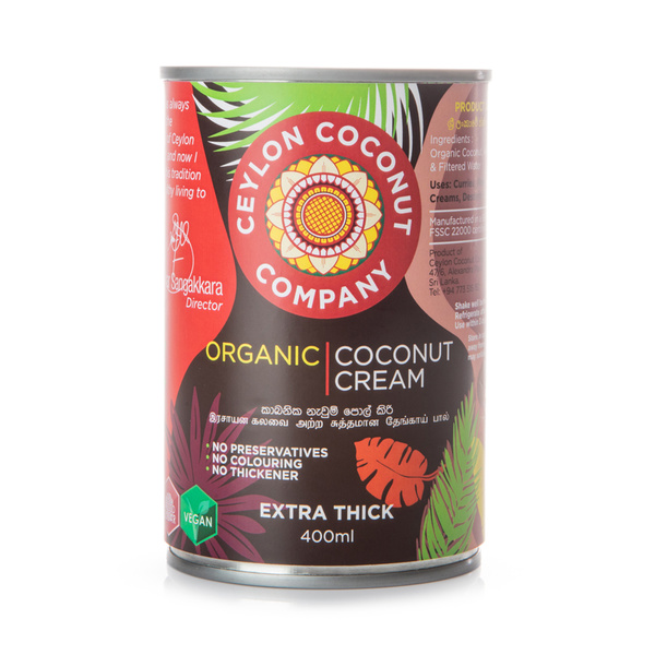 COCONUT CREAM 30% FAT, GLUTEN FREE, ORGANIC 400gr/400ml