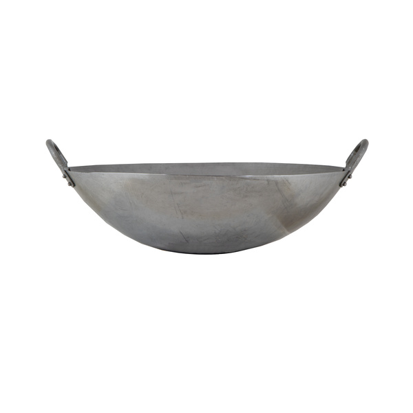 WOK BLACK/2MH, ROUND, STEEL 37CM 1Pc