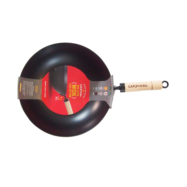 wok 2 layer silicon nonstick coating, carbon steel, flat 1wh, 2.00mm, 30cm 1Pc