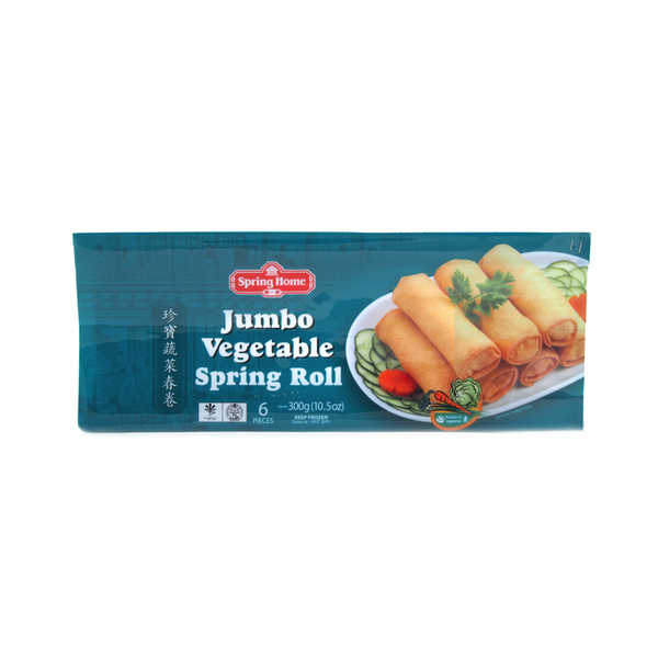 VEGETABLE SPRING ROLLS JUMBO 6PCS 300gr