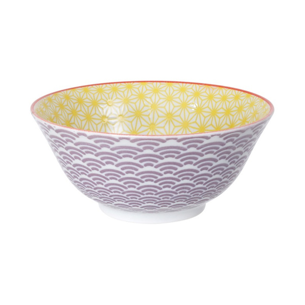 tayo bowl star/wave, yellow/purple 15.2x6.7cm, 6/48, tn­2001/a 1Pc