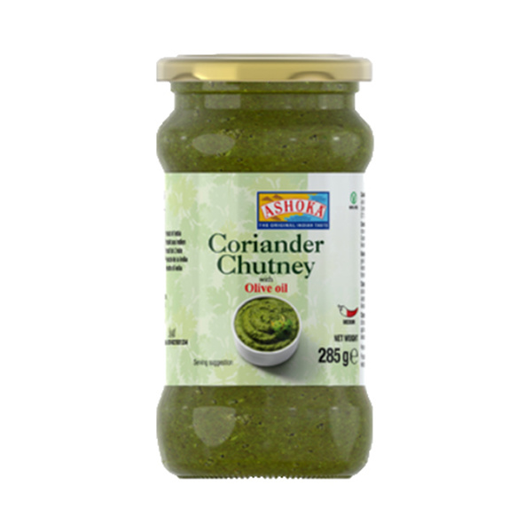 CORIANDER CHUTNEY MEDIUM HOT, WITH OLIVE OIL 285gr