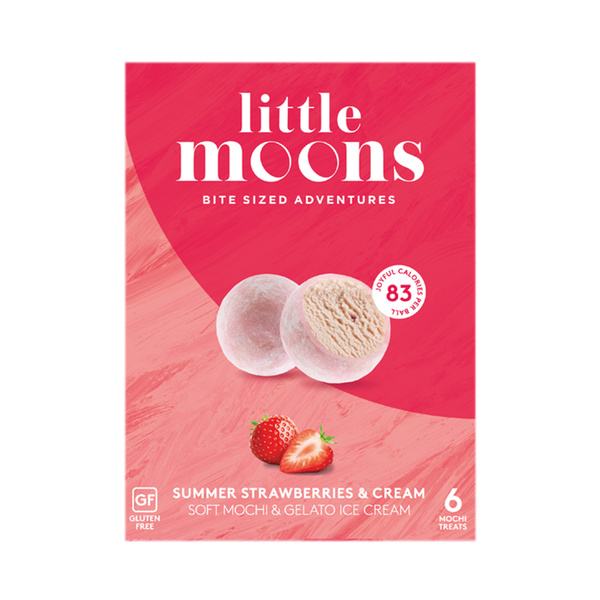 strawberries & cream ice cream mochi 6pcs, retail pack 192gr