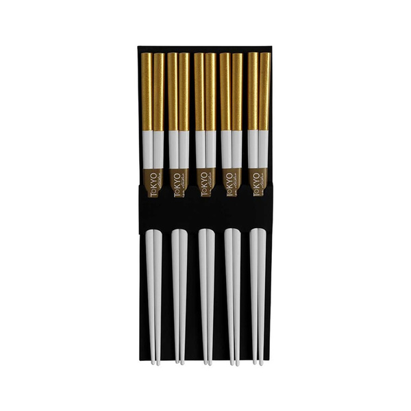 chopstick gold & white 10/200, set/5 1Set