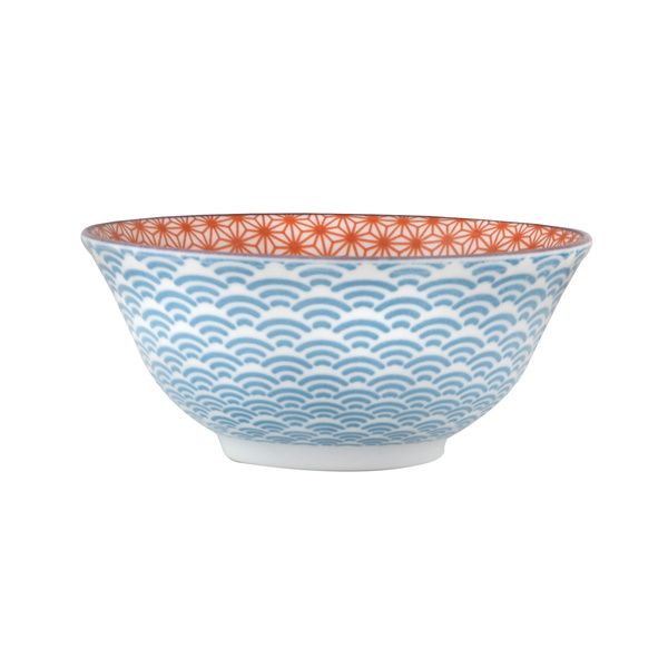 tayo bowl red/light blue, star/wave 15.2x6.7cm 1Pc
