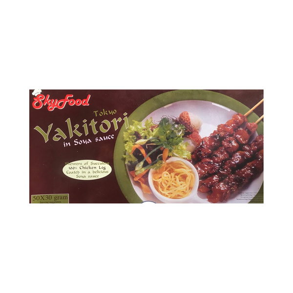 YAKITORI FROM LEGMEAT (SKIN ON), WITH JAPANESE SOY SAUCE 50X30GR 1500gr