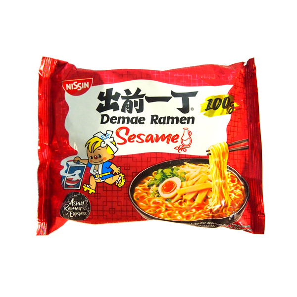 sesame oil flavour instant noodle demae ramen 100gr